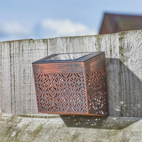 Solar Moroccan Wall Fence Light, 4 Pack