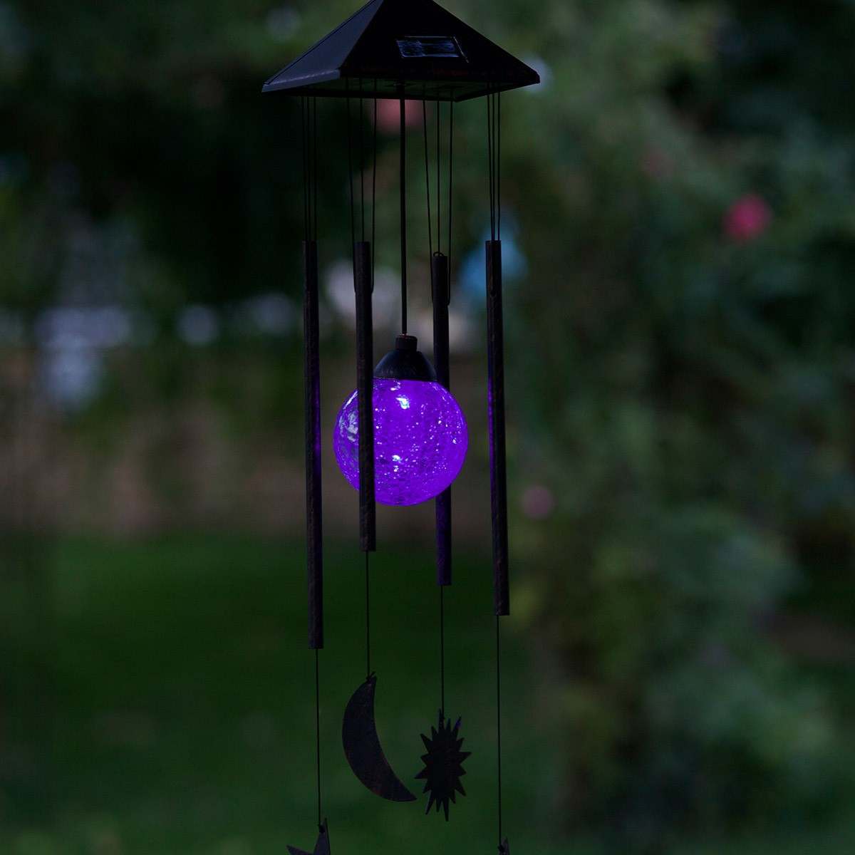 Solar Wind Chime Sun, Moon & Star Colour Changing LED