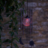 Solar Wind Chime Sun, Moon & Star Colour Changing LED