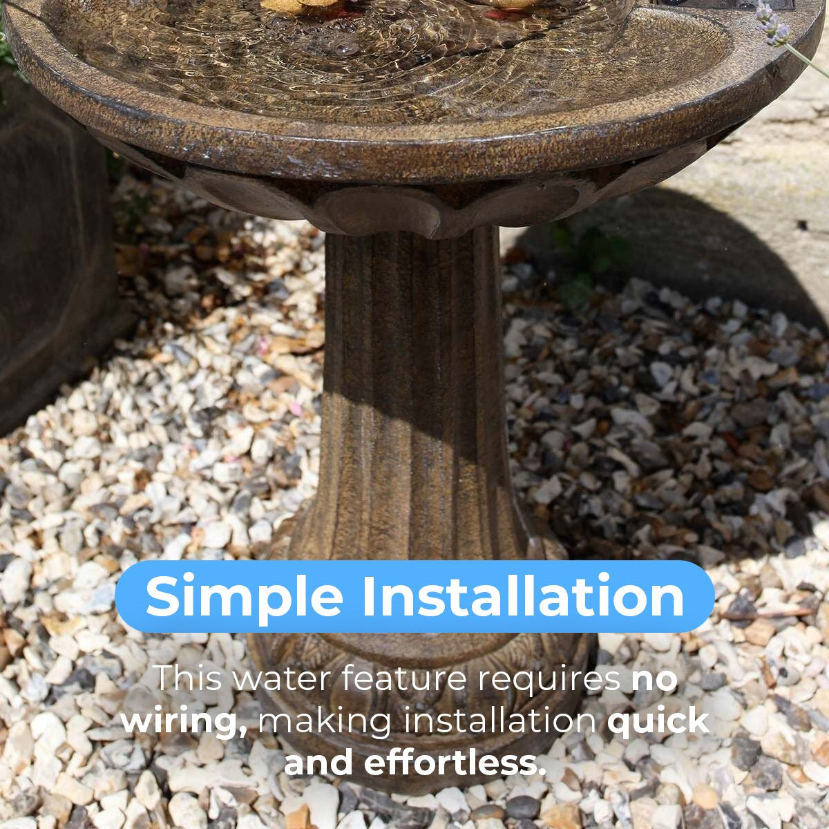 Solar Water Feature Duck Family 84cm