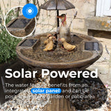 Solar Water Feature Duck Family 84cm