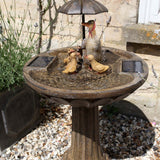 Solar Water Feature Duck Family 84cm