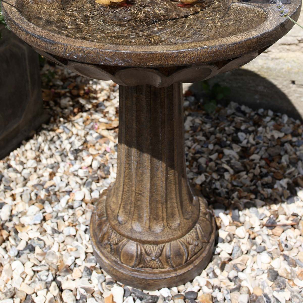 Solar Water Feature Duck Family 84cm