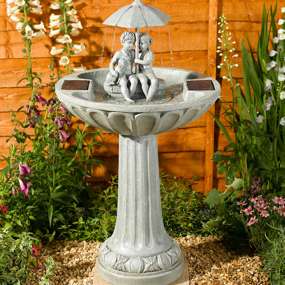 Solar Water Feature Umbrella 82cm