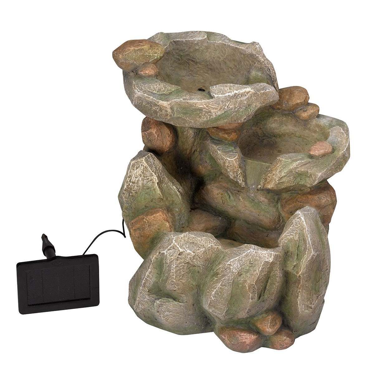 Solar Water Feature Rock Fall 51cm