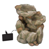 Solar Water Feature Rock Fall 51cm