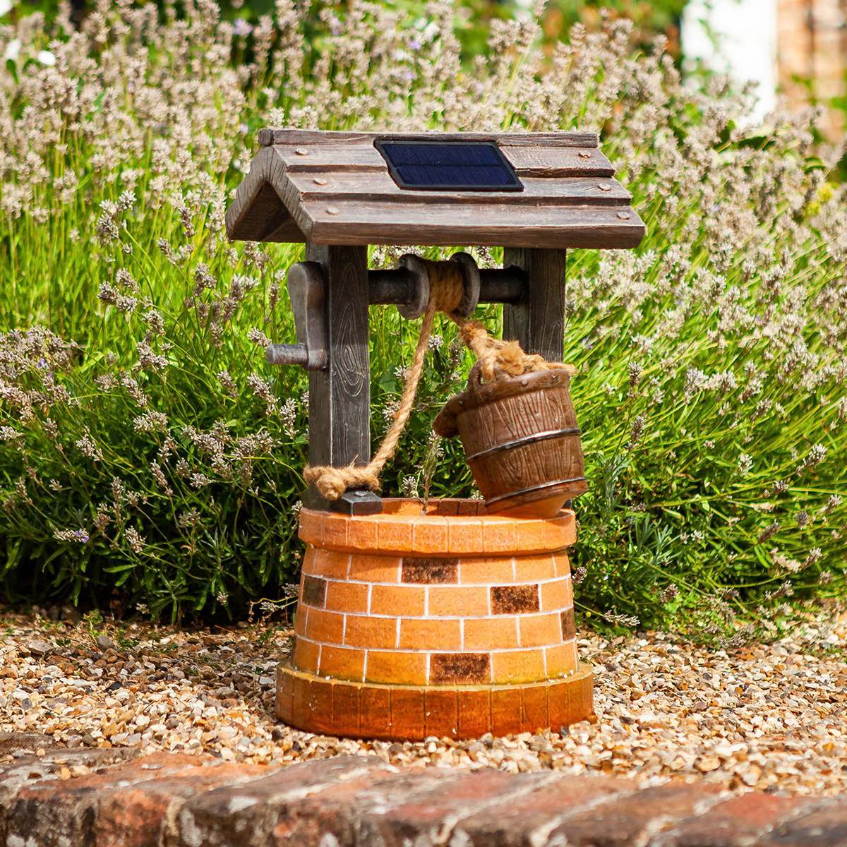 Solar Water Feature Wishing Well 51cm