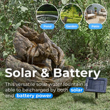 Battery & Solar Water Feature Wychwood Falls 35cm