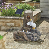 Solar & Battery Feather Duck Falls Water Feature