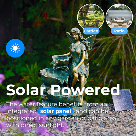 Solar Water Feature Fairy Falls 41cm