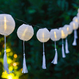 10 Tassel Lantern Solar Fairy Lights 1.8m
