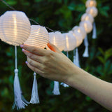 10 Tassel Lantern Solar Fairy Lights 1.8m