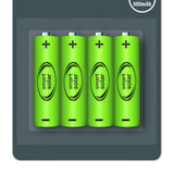 4 Pack Rechargeable Solar Batteries AA 600 mAh