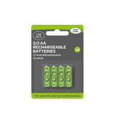 4 Pack Rechargeable Solar Batteries 2/3 AA 200 mAh
