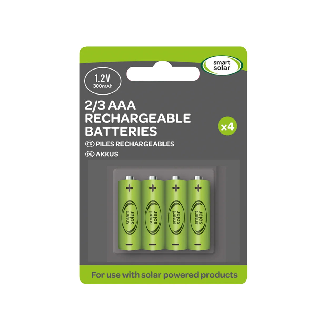 4 Pack Rechargeable Solar Batteries