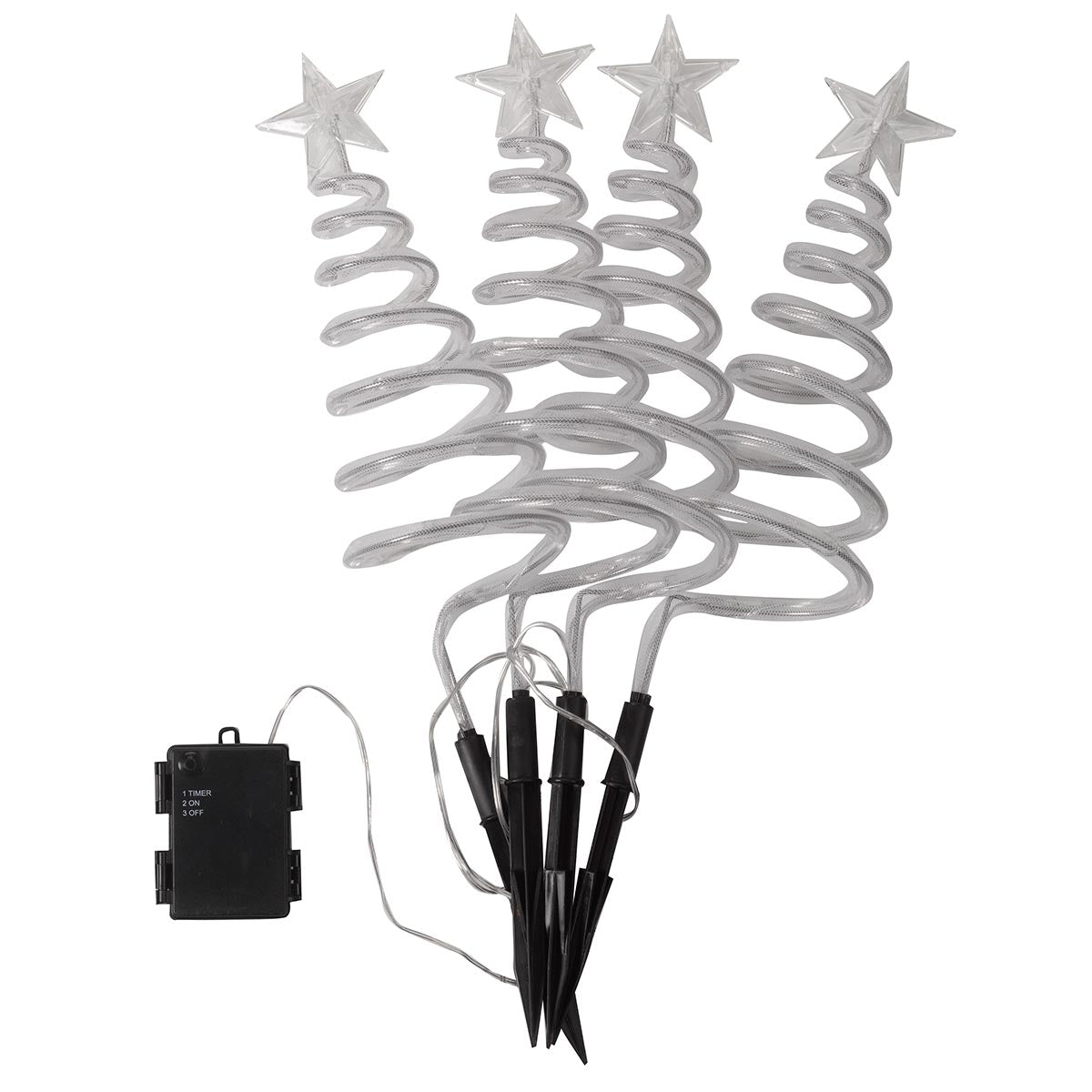 4 Outdoor Christmas Tree LED Christmas Stake Lights 50cm