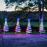 4 Outdoor Christmas Tree LED Christmas Stake Lights 50cm