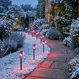 Set of 4 Infinity Mirror Candy Cane Outdoor Christmas Stake Lights
