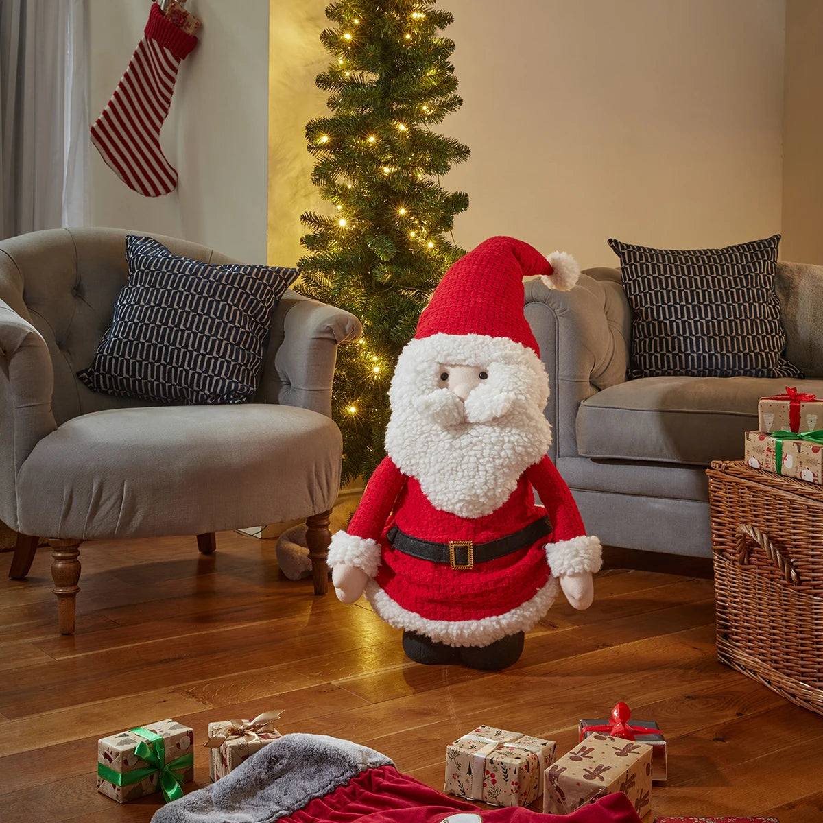 75cm Standing Santa Christmas Figure Decoration