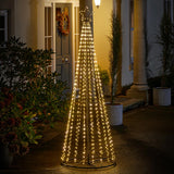 2.1m Outdoor LED Tree Warm White with White Twinkle LEDs
