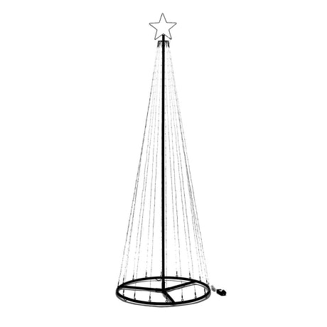 2.1m Outdoor Multi Function Firefly Wire Twinkle Christmas Tree, Multi Coloured LEDs