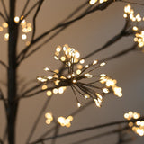 1.8m Black Outdoor LED Twig Christmas Tree with 2400 Warm White LEDs