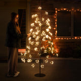 1.8m Black Outdoor LED Twig Christmas Tree with 2400 Warm White LEDs