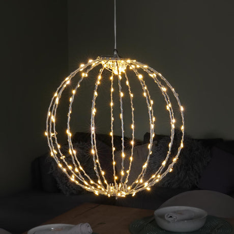 30cm Hanging Orb Outdoor Christmas Decoration with Twinkling LEDs