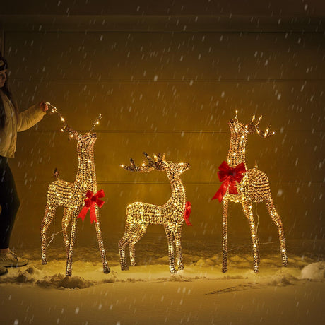 Glitter Outdoor Light up Reindeer