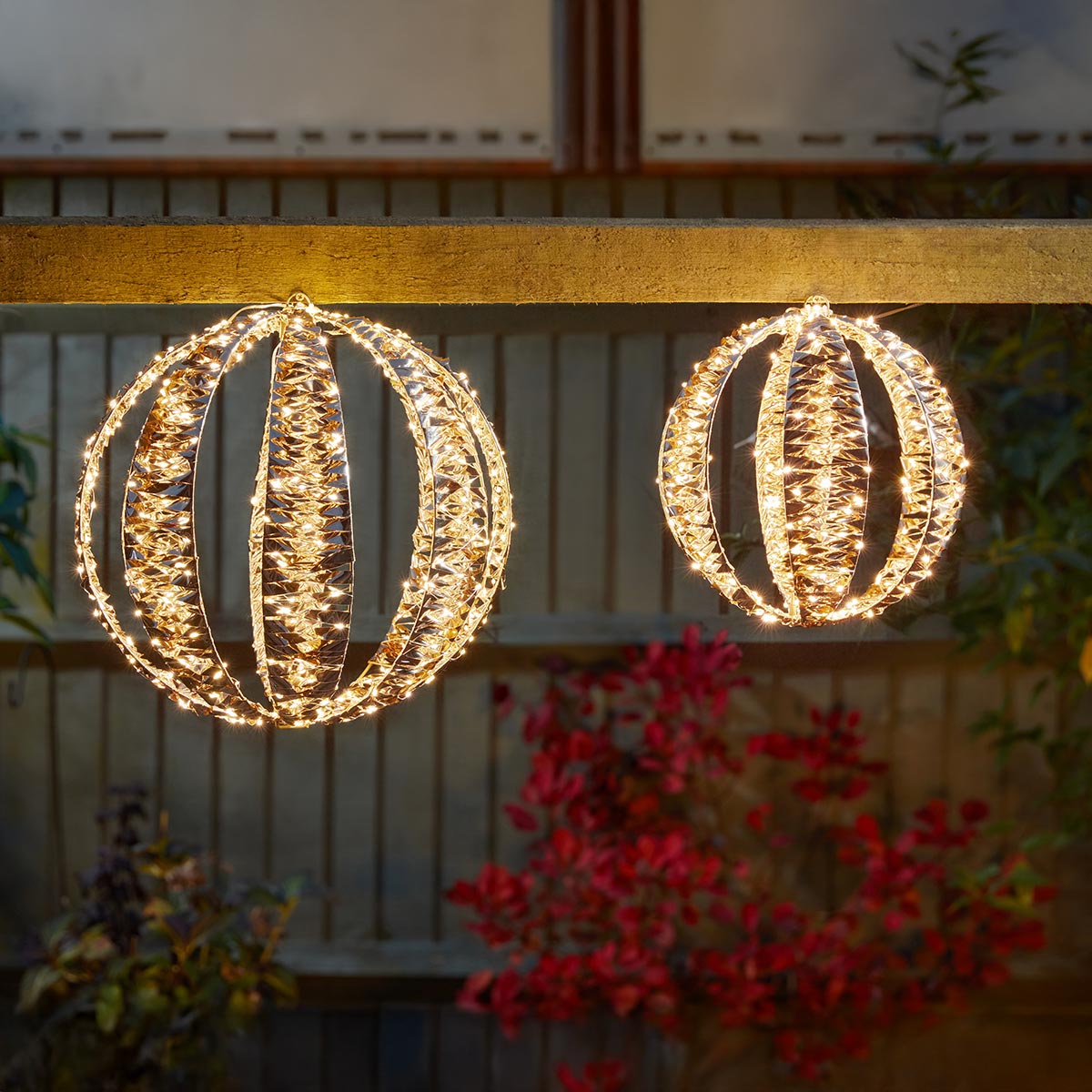 30cm Hanging Globe LED Outdoor Christmas Decoration