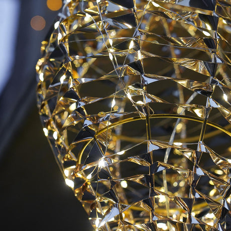 50cm Gold Twist Hot Air Balloon LED Outdoor Christmas Decoration