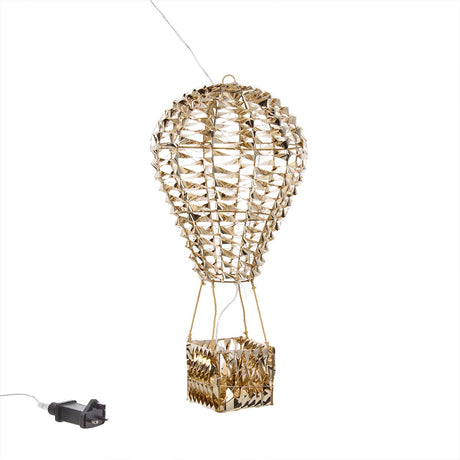 50cm Gold Twist Hot Air Balloon LED Outdoor Christmas Decoration