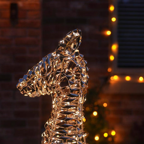 1m Gold Twist Fawn Light up Reindeer