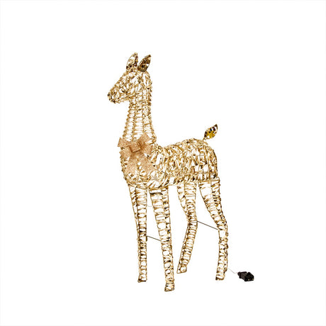 1m Gold Twist Fawn Light up Reindeer