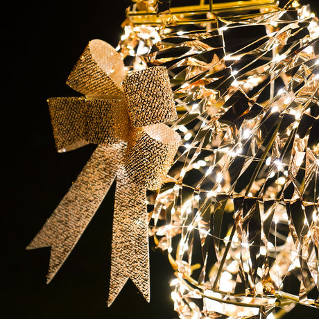 1.35m Gold Twist Doe Outdoor Light up Reindeer