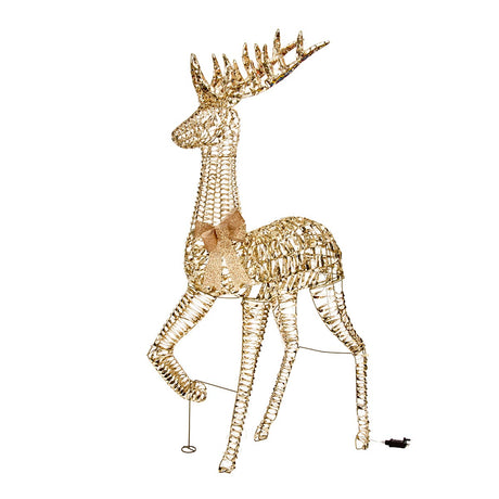 Gold Twist Outdoor Light up Reindeer Family