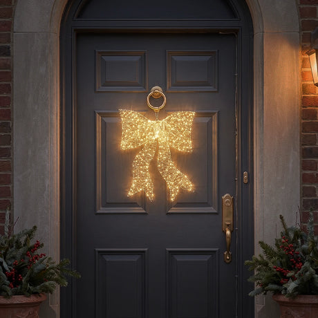 40cm LED Christmas Bow Outdoor Decoration