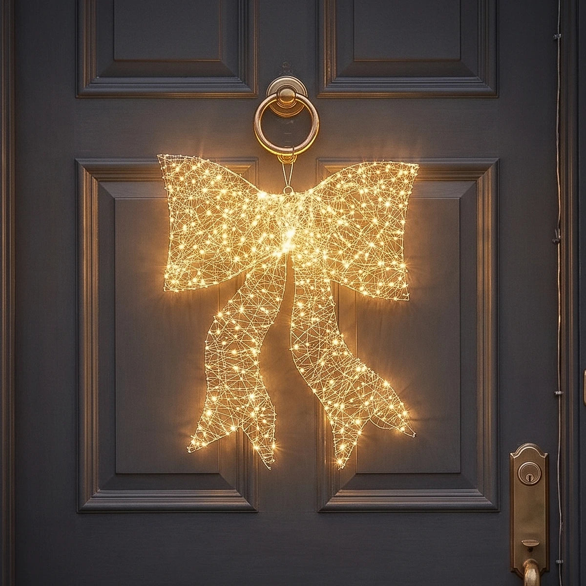 40cm LED Christmas Bow Outdoor Decoration