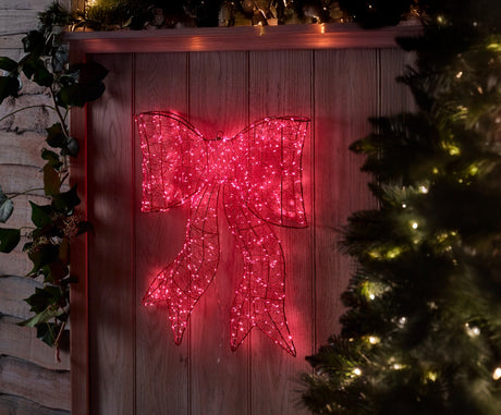 40cm LED Christmas Bow Outdoor Decoration