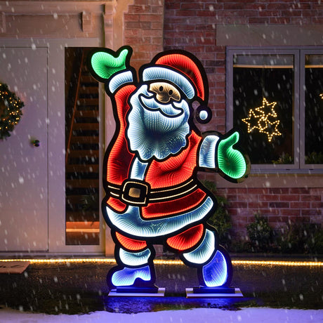 Outdoor Infinity Christmas Light Santa