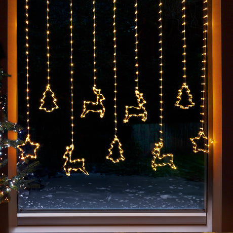 1.2m Festive Characters Micro LED Christmas Window Light