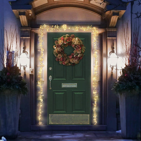 800 LED Outdoor Christmas Cluster Lights for Door Frame 5.5m
