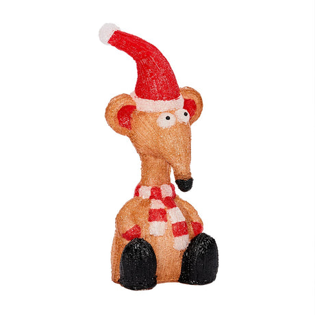 Battery Acrylic LED Ice Rat Christmas Figure
