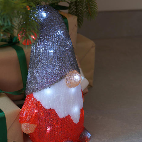 30cm Acrylic Christmas Gonk LED Battery Outdoor Figure