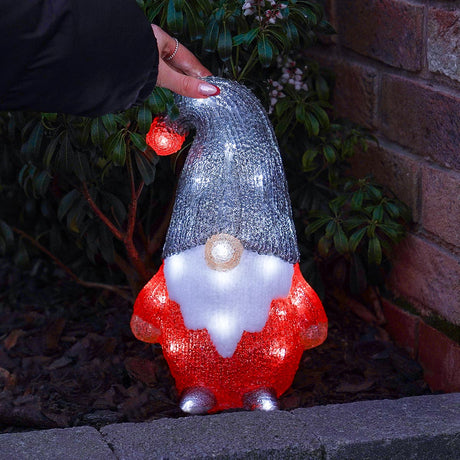 30cm Acrylic Christmas Gonk LED Battery Outdoor Figure