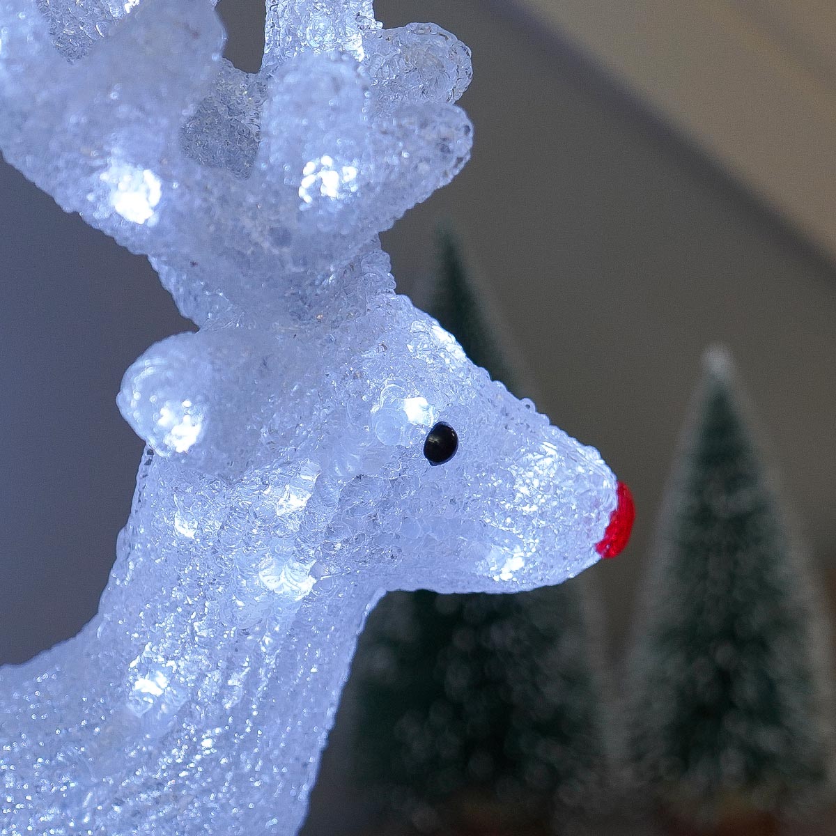 40cm Acrylic Battery Outdoor Light up Reindeer