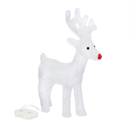 40cm Acrylic Battery Outdoor Light up Reindeer