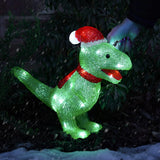 26cm Acrylic Dino Outdoor Battery Christmas Figure