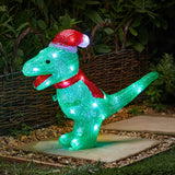 26cm Acrylic Dino Outdoor Battery Christmas Figure