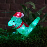 26cm Acrylic Dino Outdoor Battery Christmas Figure